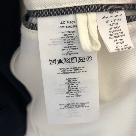 J.C. Rags - L - Navy Jacket/Vest Set - Picture 8 of 8